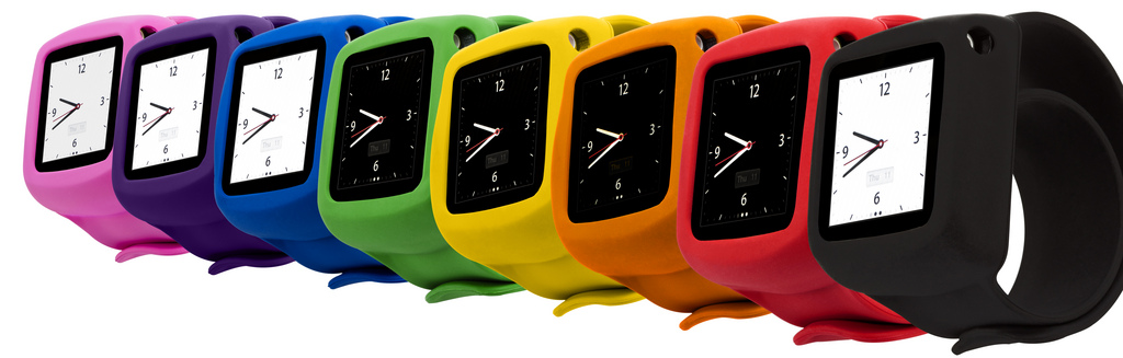 silikonowe zegarki w kolorach tęczy